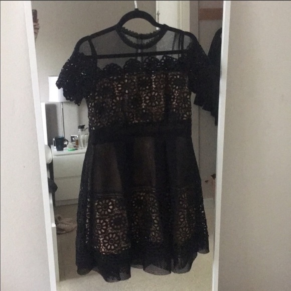 Black mesh lace dress AQUA - Picture 2 of 5